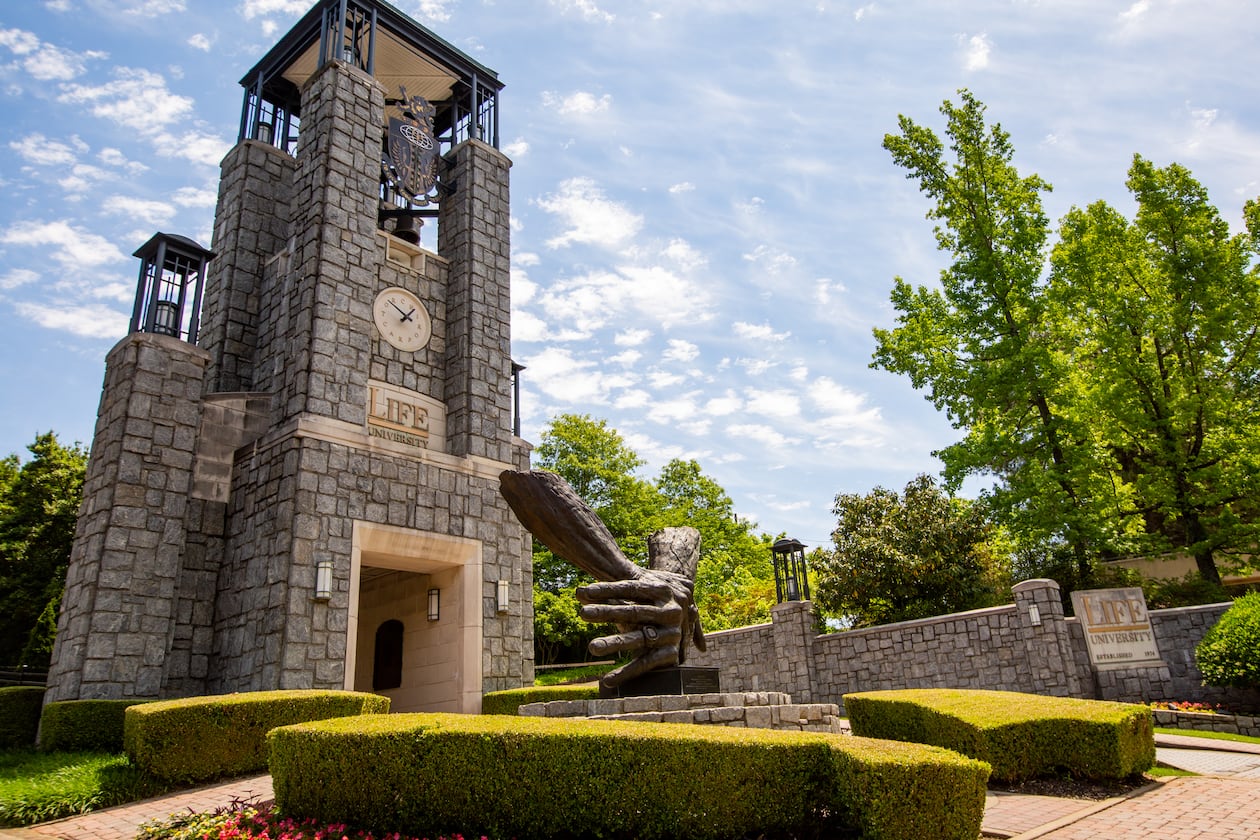 Life University in Marietta is facing financial difficulties after a probationary period of its chiropractic program led to lower enrollment and less revenue. (Jenni Girtman for the AJC)