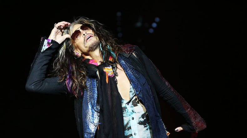 Aerosmith’s Steven Tyler is pictured here performing in Moscow in Sept. of 2015. Tyler welcomed another grandchild last week, this time from his daughter, Mia Tyler. His daughter, Liv Tyler, already has three children.
