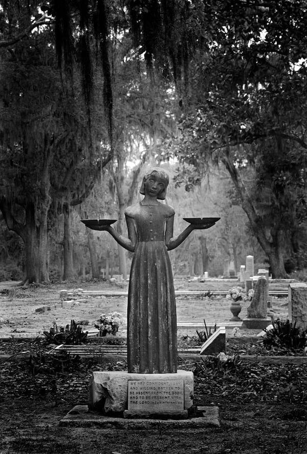 "Midnight, Bonaventure Cemetery," a 1993 photograph by Jack Leigh. Photos of Georgia's coast by Leigh and Parker Stewart are on display at Laney Contemporary, a Savannah gallery, until Aug. 1, 2026. (Courtesy of Jack Leigh/Laney Contemporary)