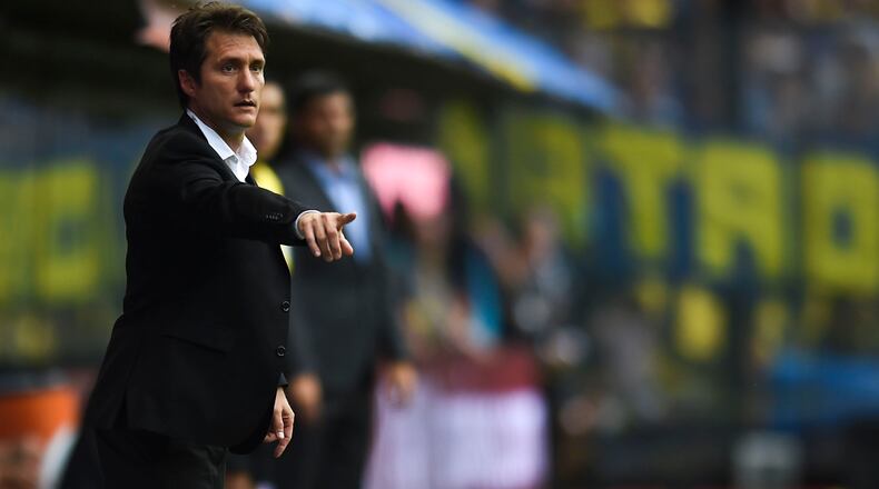 Guillermo Barros Schelotto coaches Argentina's Boca Juniors club.