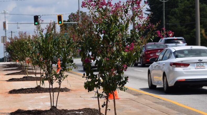 Crepe Myrtle trees were installed along Jonesboro Rd. near I-75 as the initial phase of beautification efforts along the corridor.