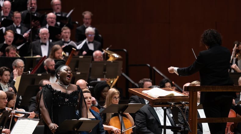 South African soprano Masabane Cecilia Rangwanasha performs with the Atlanta Symphony Orchestra and ASO Chorus Thursday at Symphony Hall. The program will be offered twice this weekend.