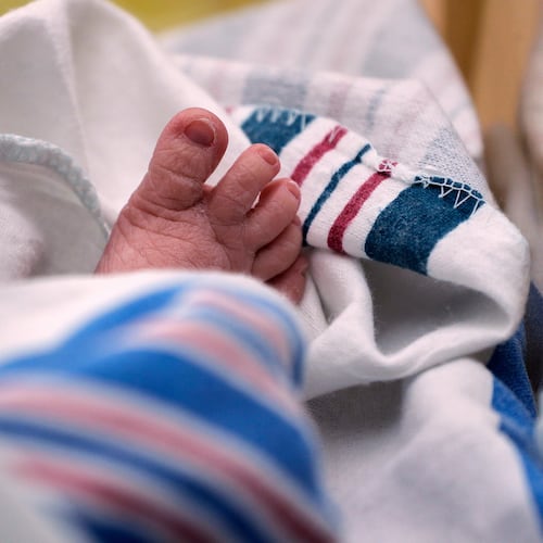 FILE - The toes of a baby are seen at a hospital in McAllen, Texas, on Wednesday, July 29, 2020. (AP Photo/Eric Gay, File)