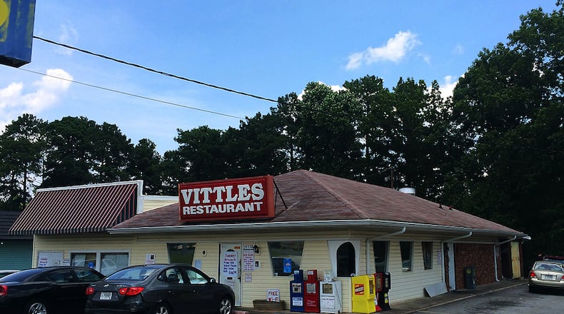 Vittles Restaurant (2579 South Cobb Dr., Smyrna): A local favorite, Vittles kept much of the original Pizza Hut trapezoidal windows, and it includes a second building attached to the side. Don’t forget to browse the gift shop on your way out. (PETE CORSON / PCORSON@AJC.COM)