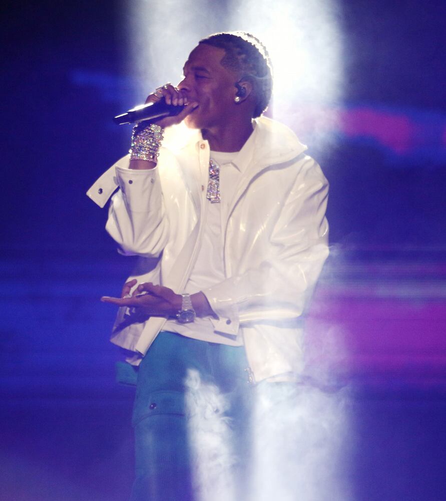 Atlanta native and Grammy nominee rapper Lil Baby brought bhis Back Outside Tour to sold out State Farm Arena on Sunday, December 12, 2021. Openers include Fredo Bang, Lakeyah, Madmarcc, Lil Keed and Akeem Ali.
Robb Cohen for the Atlanta Journal-Constitution