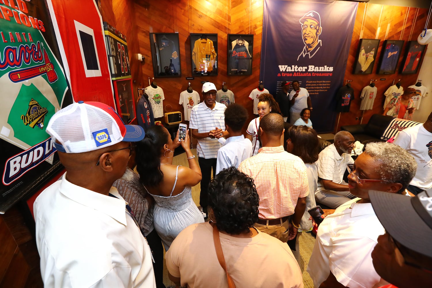Photos: Braves host 80th birthday party for beloved usher Walter Banks