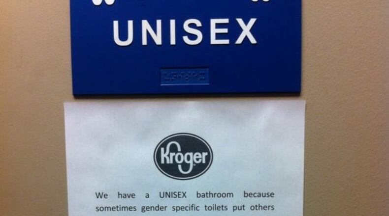 A Kroger in Athens offers a unisex bathroom (Credit: Facebook)