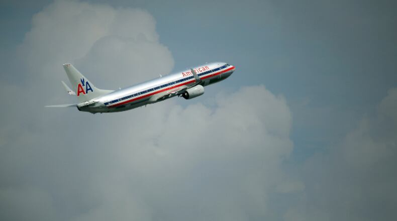An American Airlines plane takes off from Miami International Airport on September 25, 2012 in Miami, Florida.