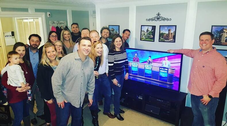 Lane Flynn with friends and family.