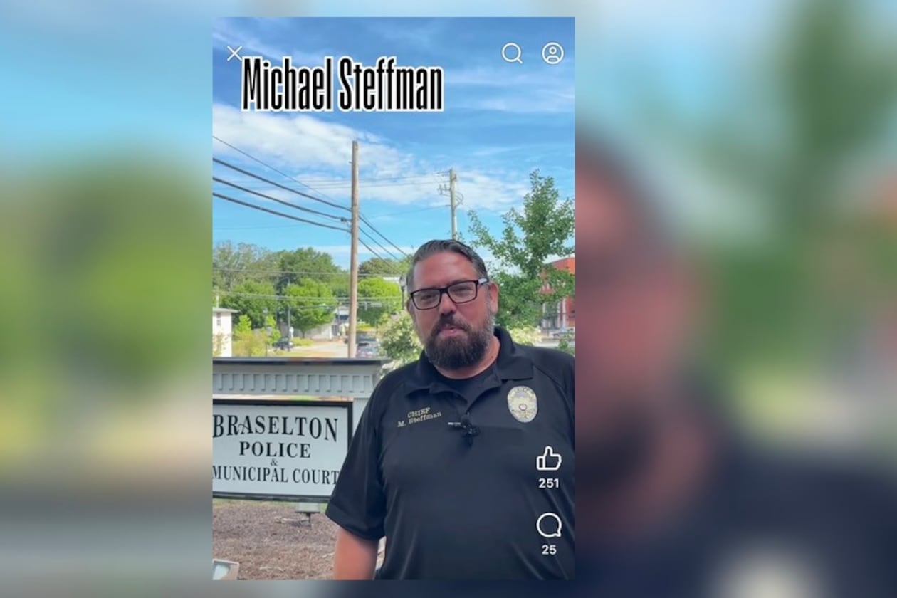 Former Braselton Police Chief Michael Steffman was arrested Wednesday after authorities said he used data from automated license plate readers to harass and stalk people. Steffman had worked for the police department 20 years before abruptly resigning ahead of his arrest. (Courtesy of Town of Braselton)