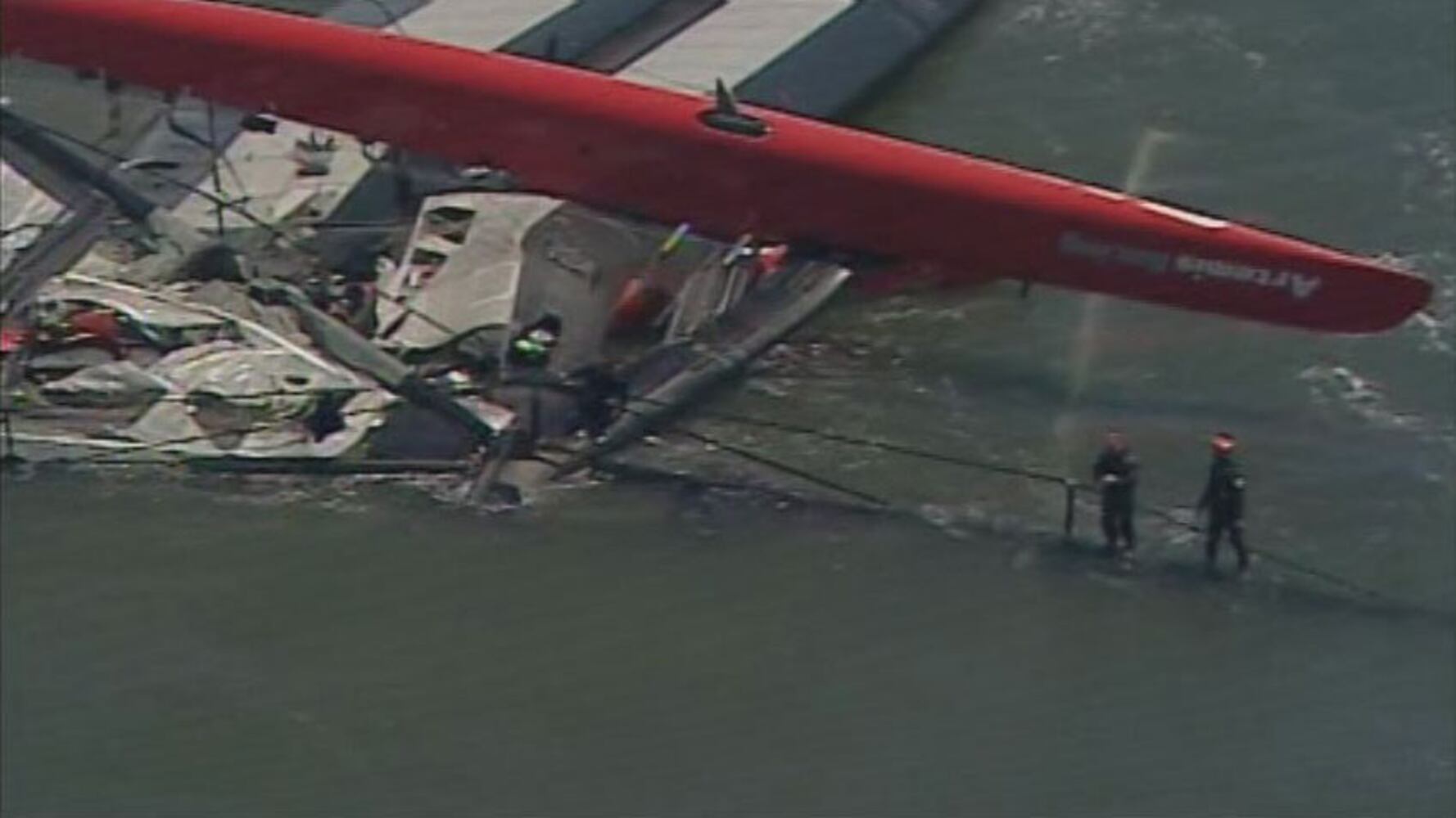 Artemis America's Cup boat capsize