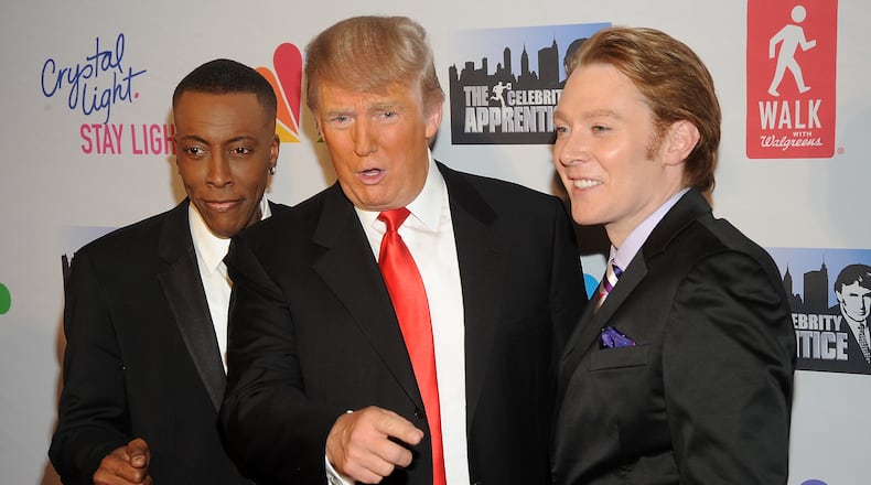 NEW YORK, NY - MAY 20: (L-R) Arsenio Hall, Donald Trump and Clay Aiken attend the "Celebrity Apprentice" Live Finale at American Museum of Natural History on May 20, 2012 in New York City. (Photo by Brad Barket/Getty Images)