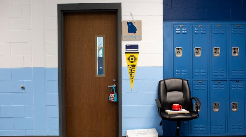 Georgia teachers are still reporting high levels of burnout in most recent survey. (Rebecca Wright for the Atlanta Journal-Constitution)