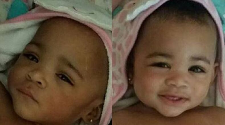 Ariel and Alaynah North, twin toddlers who died Thursday after being left in a hot car in Carrollton. Facebook image.