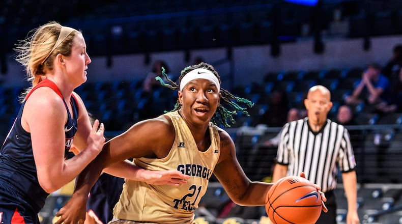 Georgia Tech forward Zaire O’Neal is averaging a team-high 11.3 points per game for the Yellow Jackets. (GT Athletics/Danny Karnik)