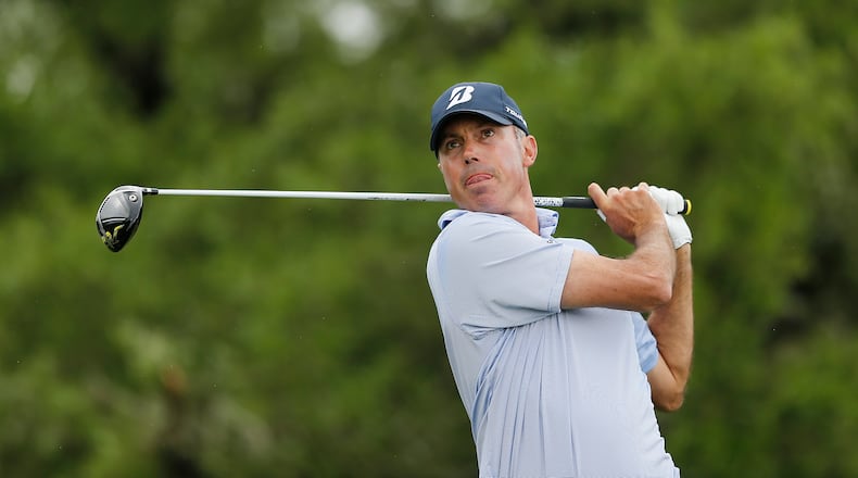 Matt Kuchar does his thing off the tee last week at the Valero Texas Open, where he posted another top 10 (T-7). (Photo by Michael Reaves/Getty Images)
