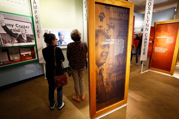 Visitors walked through the Jimmy Carter Library, and Museum exhibits on Wednesday, Feb 22, 2023. The library and museum are undergoing their first significant renovation plans in over a decade. Miguel Martinez/ miguel.martinezjimenez@ajc.com