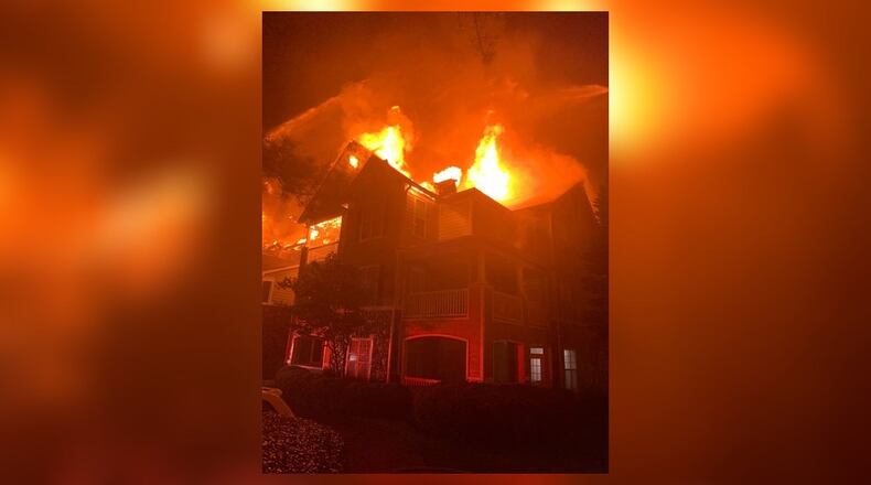 About 40 people were displaced by the fire in Milton.