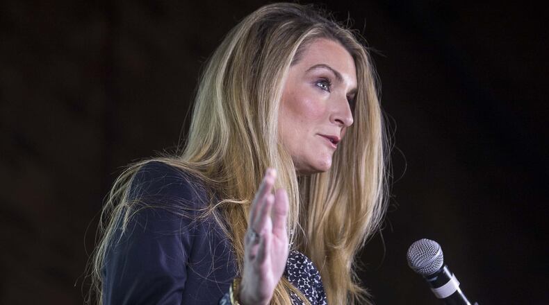 U.S. Sen. Kelly Loeffler, R-Ga., speaks during a Georgia Municipal Association breakfast at the Georgia Freight Depot in Atlanta on January 27, 2020. (ALYSSA POINTER/Alyssa.Pointer@AJC.com)