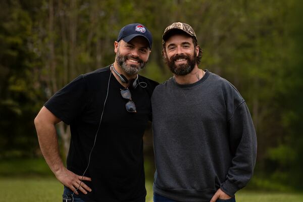 Actor Corey Cott (right) worked with friend and director Matthew Perkins (left) on the short film "Fortune" shot in Athens. The pair's film company is raising money to turn "Fortune" into a feature-length movie. (Courtesy)
