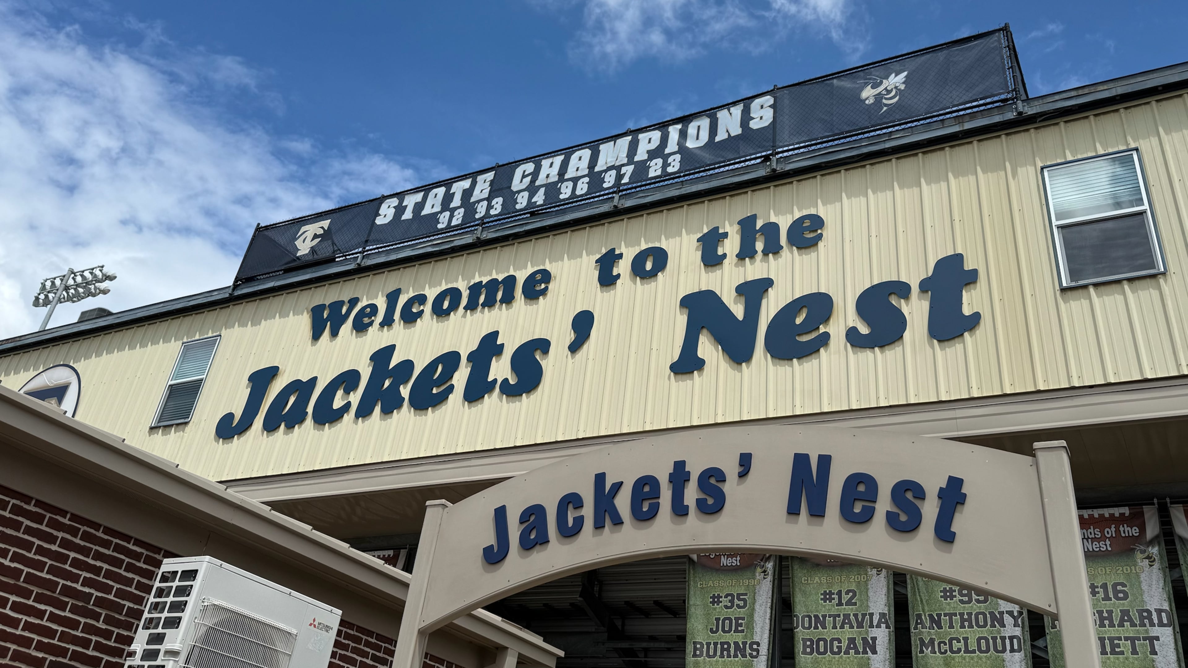 The Jackets' Nest is home of Thomas County Central football in Thomasville, Ga. The football team has averaged 59 points per game through Week 5. (Caitlyn Stroh-Page/AJC)