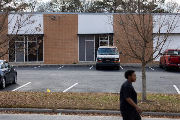 Peachtree Antiques has a gallery at this Faulkner Road property in Atlanta, according to its website. The space appeared empty Monday. (Arvin Temkar/AJC)