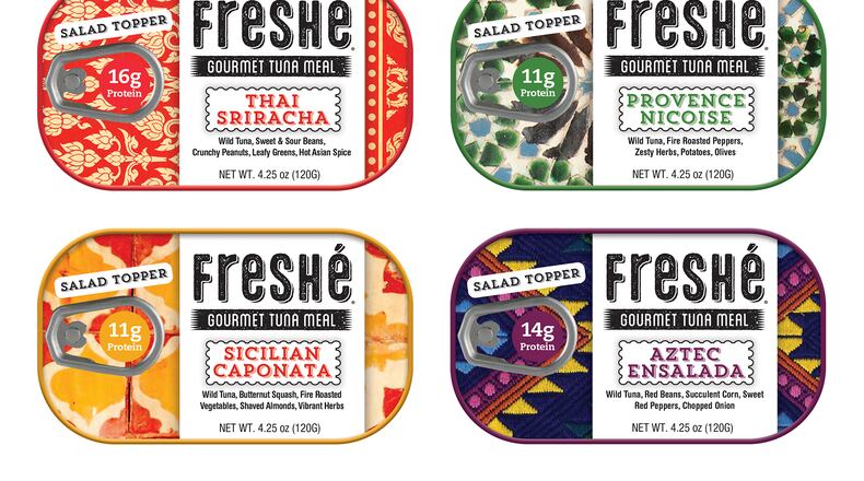 Tinned tuna meals from Freshé. Courtesy of Freshé