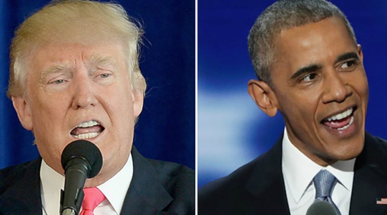 Republican presidential nominee Donald Trump was not a fan of President Barack Obama's speech at the Democratic National Convention in Philadelphia on Wednesday night, July 27, 2016. (Getty Images)