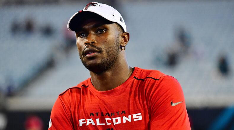 Star wide receiver Julio Jones presumably will suit up for the Falcons at Minnesota on Sunday. (Photo by Julio Aguilar/Getty Images)