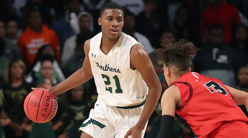 Landers Nolley, who has signed with Virginia Tech, averaged 31 points, eight rebounds and three assists for Langston Hughes, which won its second straight state title. (Jason Getz photo)