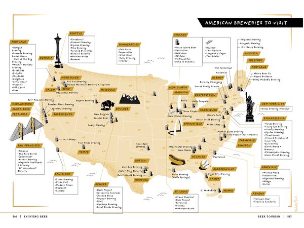 "The Beer Bible" by Jeff Alworth includes a beer map of the U.S.
Courtesy of Workman Publishing