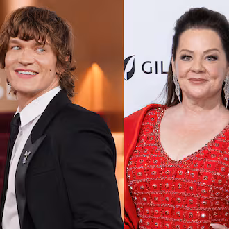 "Heated Rivalry" actor Connor Storrie (left) and comedic actor Melissa McCarthy are expected to join the film "Turpentine" set to film in metro Atlanta in May and June. (AP photos)