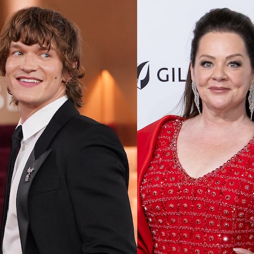 "Heated Rivalry" actor Connor Storrie (left) and comedic actor Melissa McCarthy are expected to join the film "Turpentine" set to film in metro Atlanta in May and June. (AP photos)