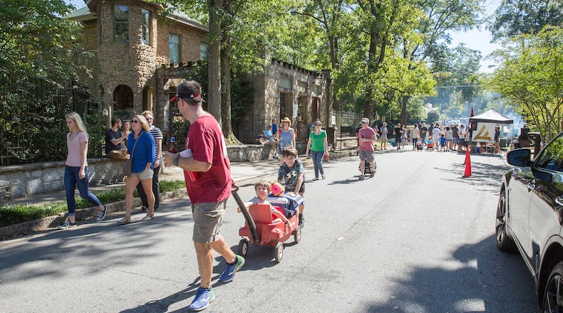 Porchfest is an annual event in Oakhurst.  The neighborhood hosted more than 180 musicians, bands and performances on a Saturday last October.  (Jenni Girtman / Atlanta Event Photography