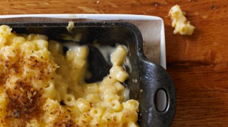 Table & Main's mac 'n cheese is made with three cheeses and toasted breadcrumbs.
