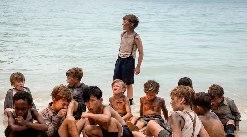 This image released by Netflix shows a scene from "Lord of the Flies." (Lisa Tomasetti/Netflix via AP)