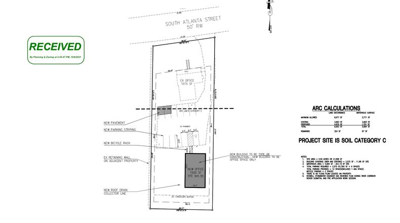 The Roswell City Council recently approved a Metropolitan River Protection Act Certificate for the construction of a new office building at 320 South Atlanta St. (Courtesy City of Roswell)