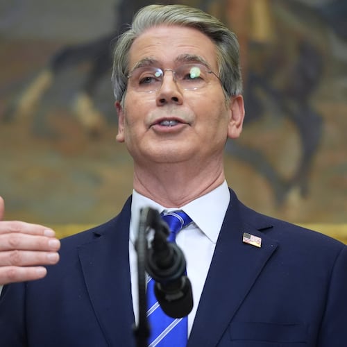 Treasury Secretary Scott Bessent speaks during an event on "Trump Accounts" for kids in the Roosevelt Room of the White House, Tuesday, Dec. 2, 2025, in Washington. (AP Photo/Evan Vucci)