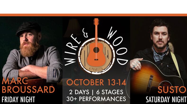 Alpharetta announces this year's Wire & Wood songwriters festival headliners: Marc Broussard and SUSTO. (Courtesy City of Alpharetta)