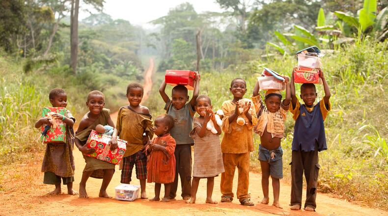 From the hands of America’s children to the arms of children worldwide, Operation Christmas Child’s shoebox gifts bring joy, comfort and hope into the lives of hurting kids. This contributed photo was taken in Cameroon.