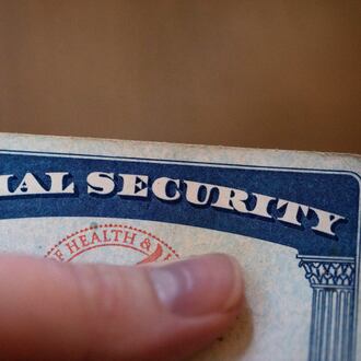 FILE - A Social Security card is displayed on Oct. 12, 2021, in Tigard, Ore. (AP Photo/Jenny Kane, File)