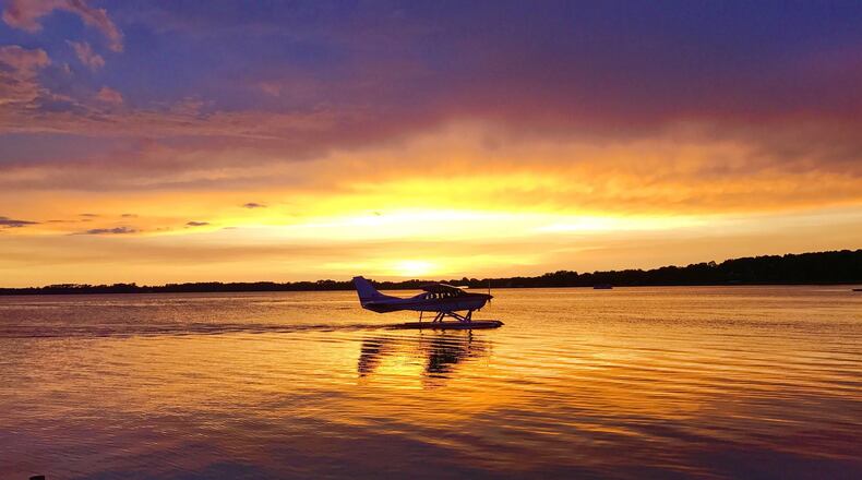 A seaplane lands on Lake Dora in central Florida, where flightseeing is a fun way to take in the views from up above. (Marsha Gandy/Chicago Tribune/TNS)