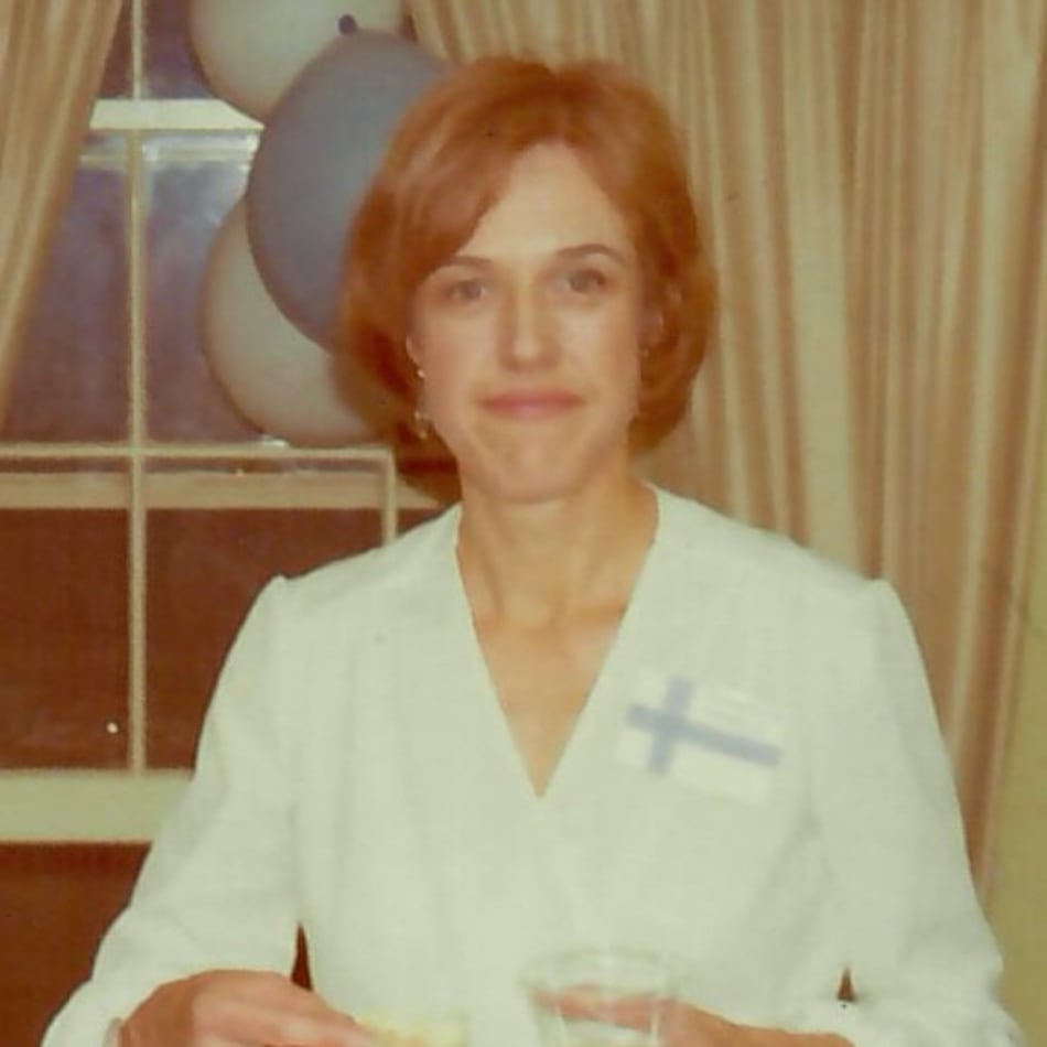 Margareta Martin at an Atlanta Finland Society function in the 1970s