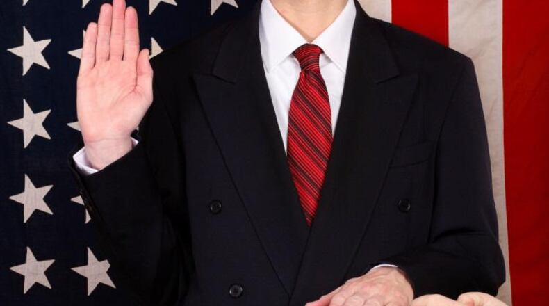 Should the phrase “so help me, God” be a required part of the oath of elective office? file photo