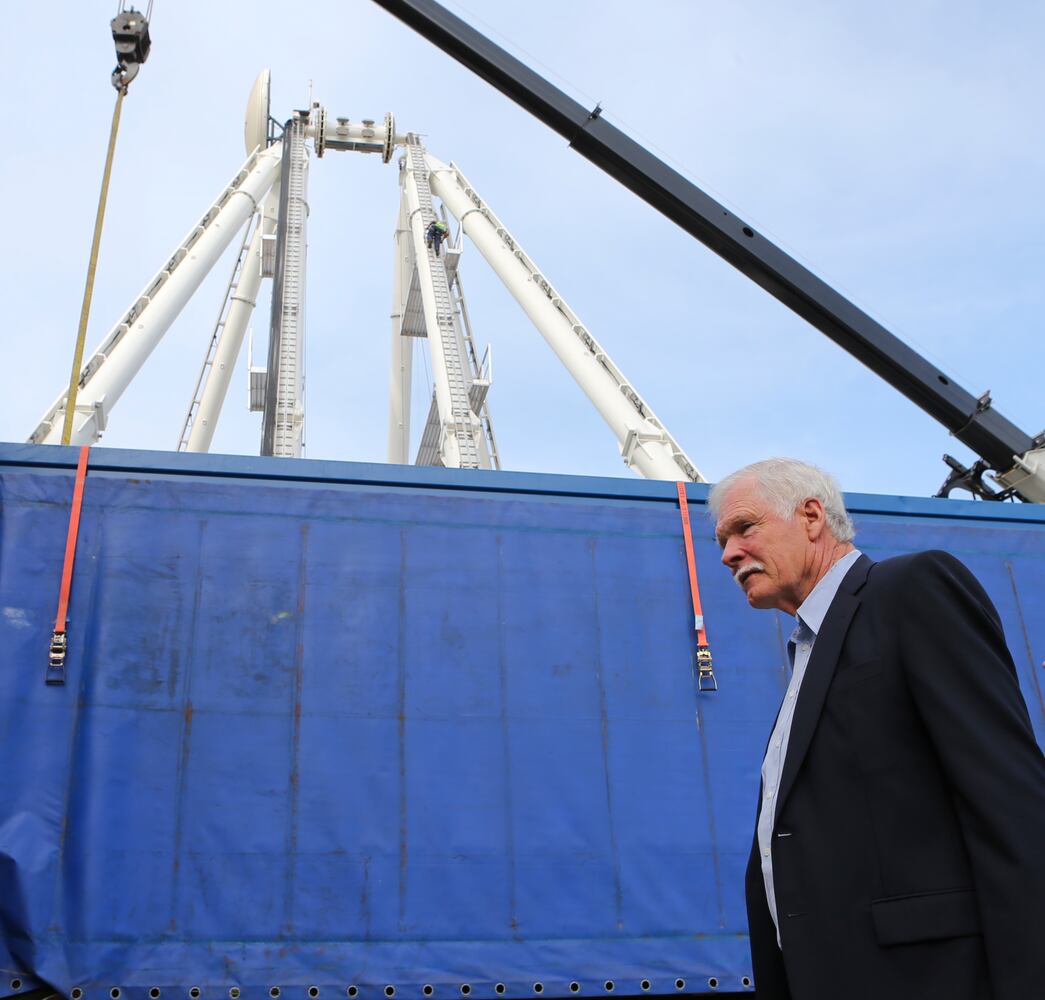 SkyView ferris wheel is going up downtown