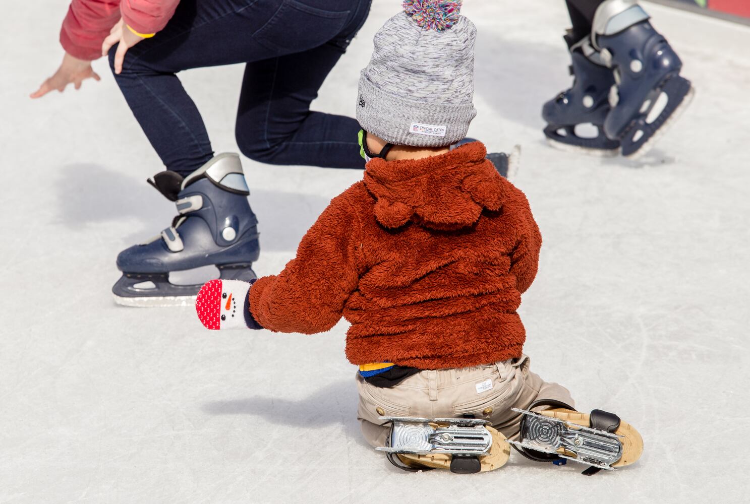 ice skating rink nears the end of the season