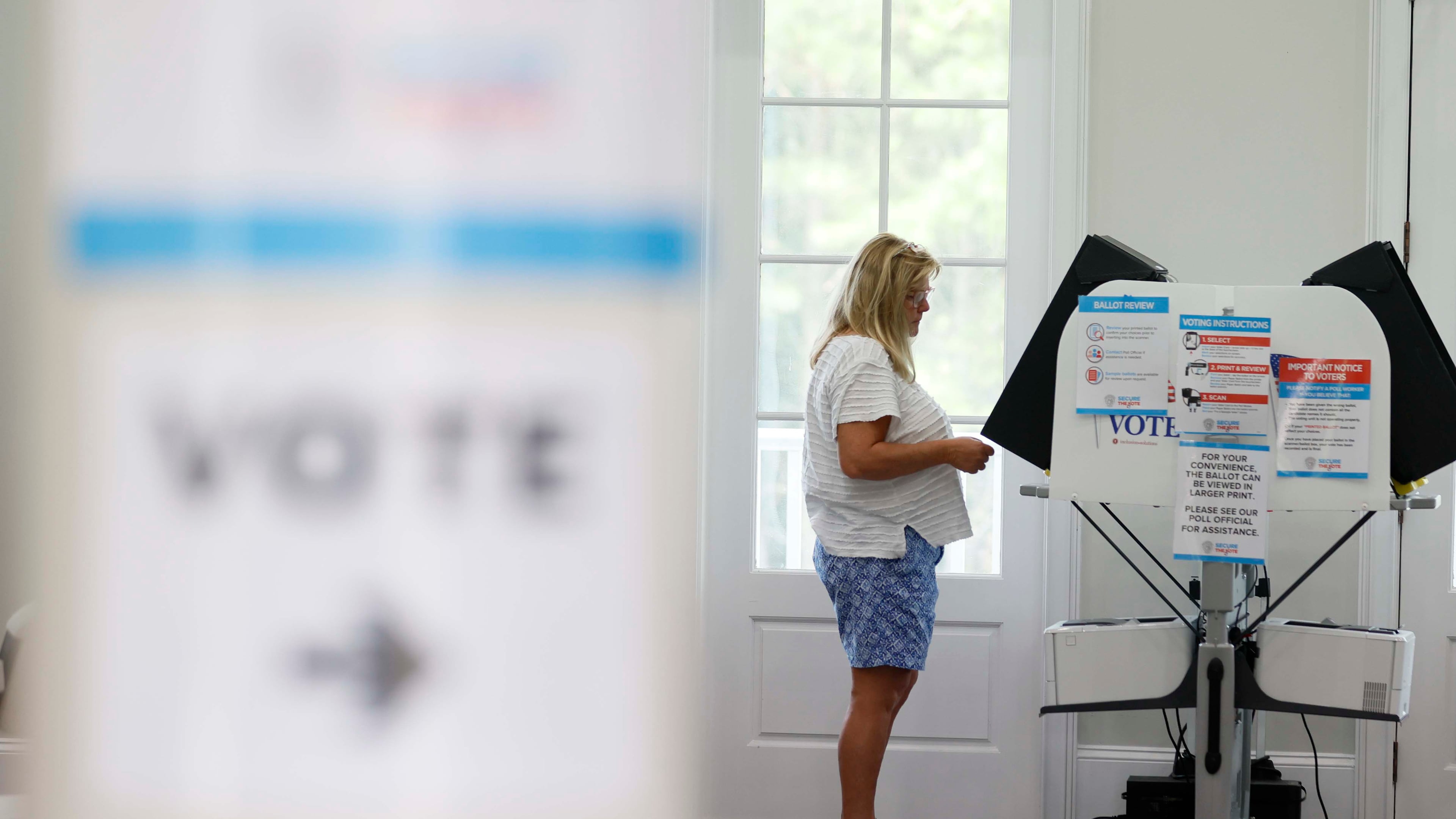 Holly Ricketts of Canton voted in Tuesday's special election. (Miguel Martinez/AJC)