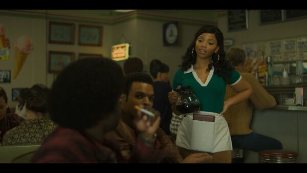 "Fight Night" on Peacock starring Kevin Hart and Samuel L. Jackson used the Silver Skillet as a diner set in 1970. "Samuel L. Jackson comes in for a meal whenever he's in town," said owner Teresa Breckenridge. (Courtesy of Peacock/Screenshot)
