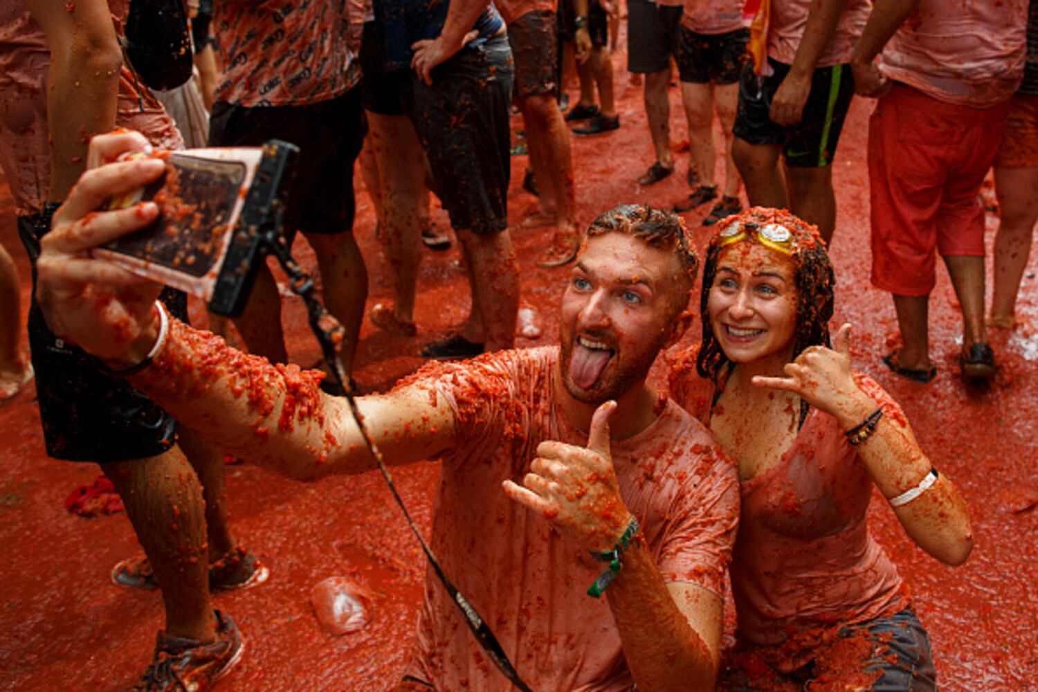 Photos: Spain’s Tomatina Festival paints city red