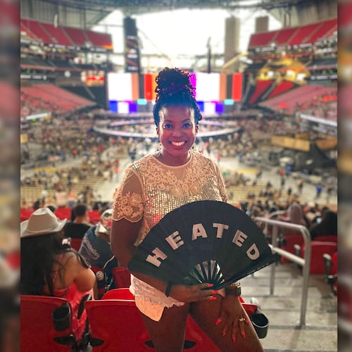 AJC social media editor Kyleah Dunn at Beyonce's Renaissance World Tour stop in Atlanta in 2023. Her next goal was to get tickets for the "Cowboy Carter" tour in July.